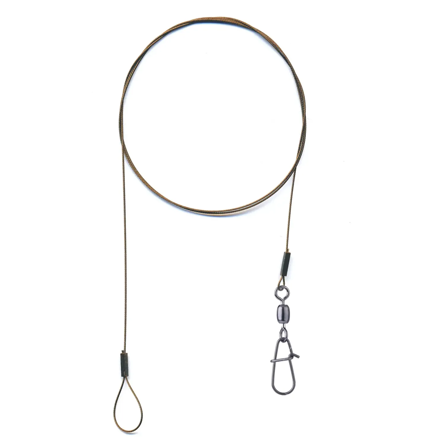 flexonit Vorfach AEN-BKK 7x7 Snap/Loop 0,36mm 2Stück 50cm Stahlvorfach| Stahlvorfach Für Kunstköder|Stahlvorfach Für Kunstköder