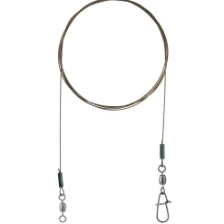 flexonit Vorfach AFN-BKK 7x7 Snap/Swivel 0,36mm 2Stück 30cm  Stahlvorfach| Stahlvorfach Für Kunstköder|Stahlvorfach