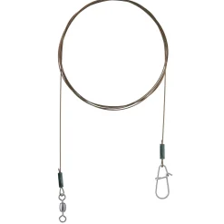 flexonit Vorfach AFNW-BKK 1 x 19 Swivel/Snap 0,20mm 2Stück 30cm Stahlvorfach| Stahlvorfach Für Kunstköder|Stahlvorfach Für Kunstköder