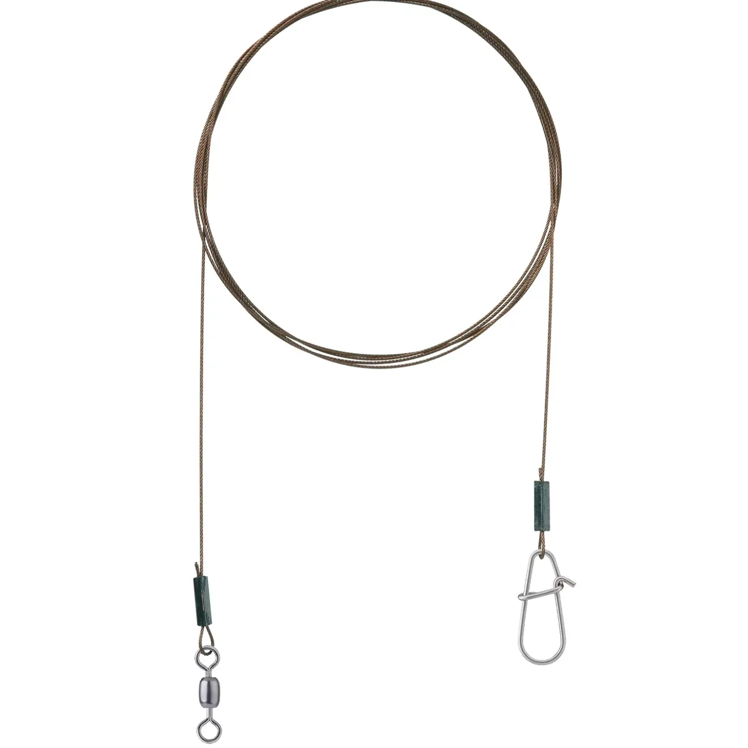 flexonit Vorfach AFNW-BKK 1 x 19 Swivel/Snap 0,20mm 2Stück 30cm Stahlvorfach| Stahlvorfach Für Kunstköder|Stahlvorfach Für Kunstköder