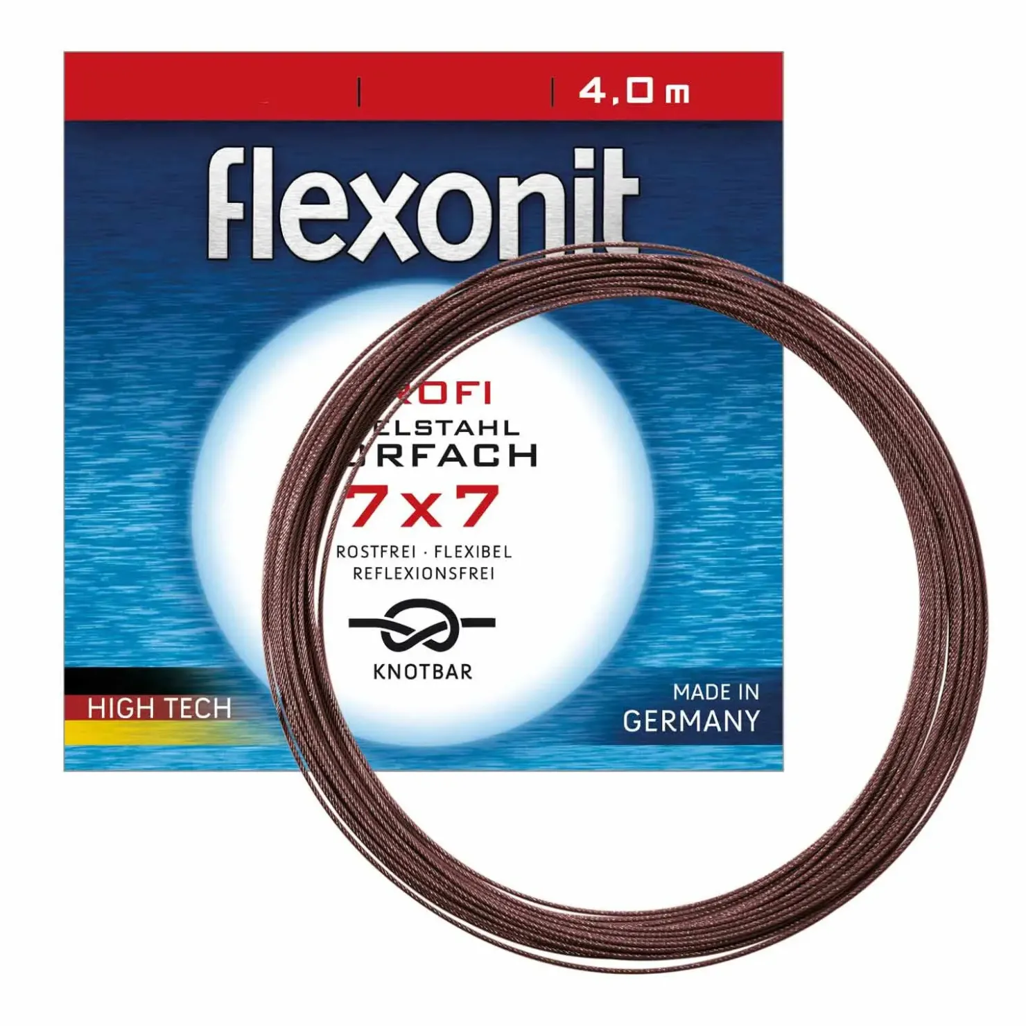 flexonit 7x7 Stahlvorfach 0,27mm + passende Quetschhülsen komplett Angelset| Combos Spinnangeln|Zubehör Spezial Raubfischangeln