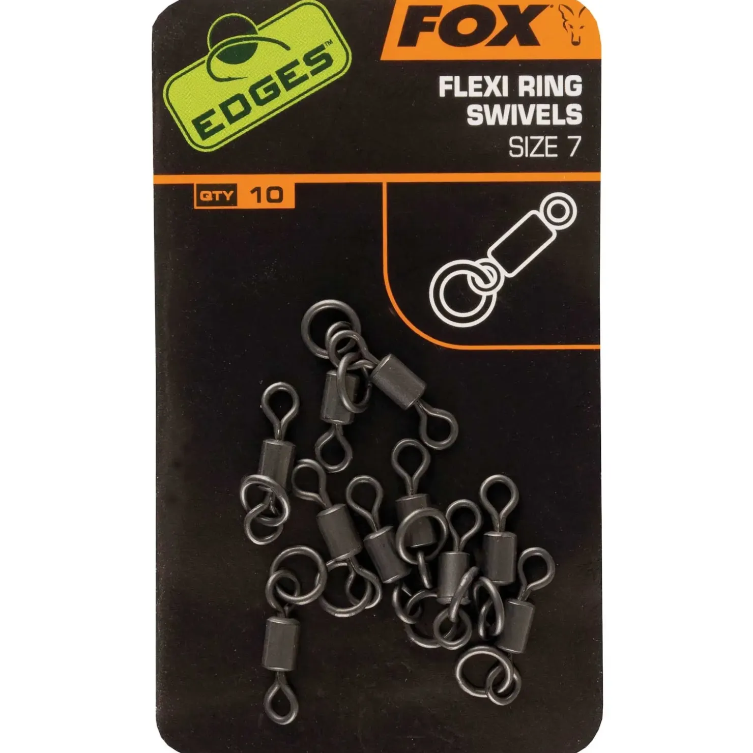 Fox Edges Flexi Ring Swivel Size 7 Karpfenangeln Zubehör| Karpfen Rig|Karpfen Rig Und Zubehör