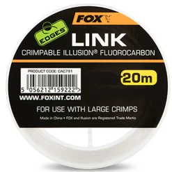Fox Edges Link Crimpable Illusion Fluorocarbon –  0.64mm/35lb 20m Angelschnur| Karpfen Schnur|Karpfen Schnur
