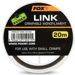 Fox Edges Link Crimpable Monofilament Trans Khaki Mono 0.64mm/35lb 20m Monofile Angelschnur| Karpfen Schnur|Karpfen Schnur