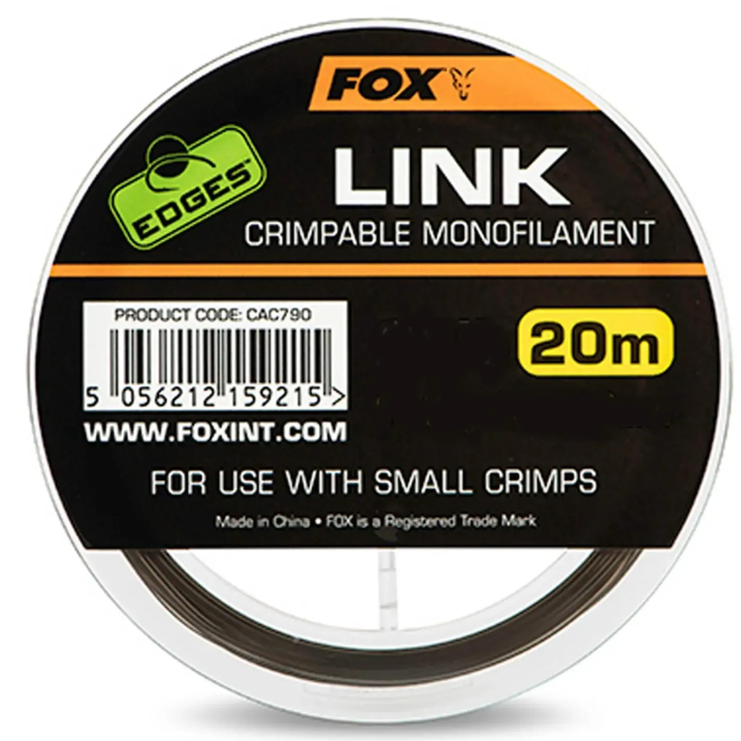 Fox Edges Link Crimpable Monofilament Trans Khaki Mono 0.64mm/35lb 20m Monofile Angelschnur| Karpfen Schnur|Karpfen Schnur