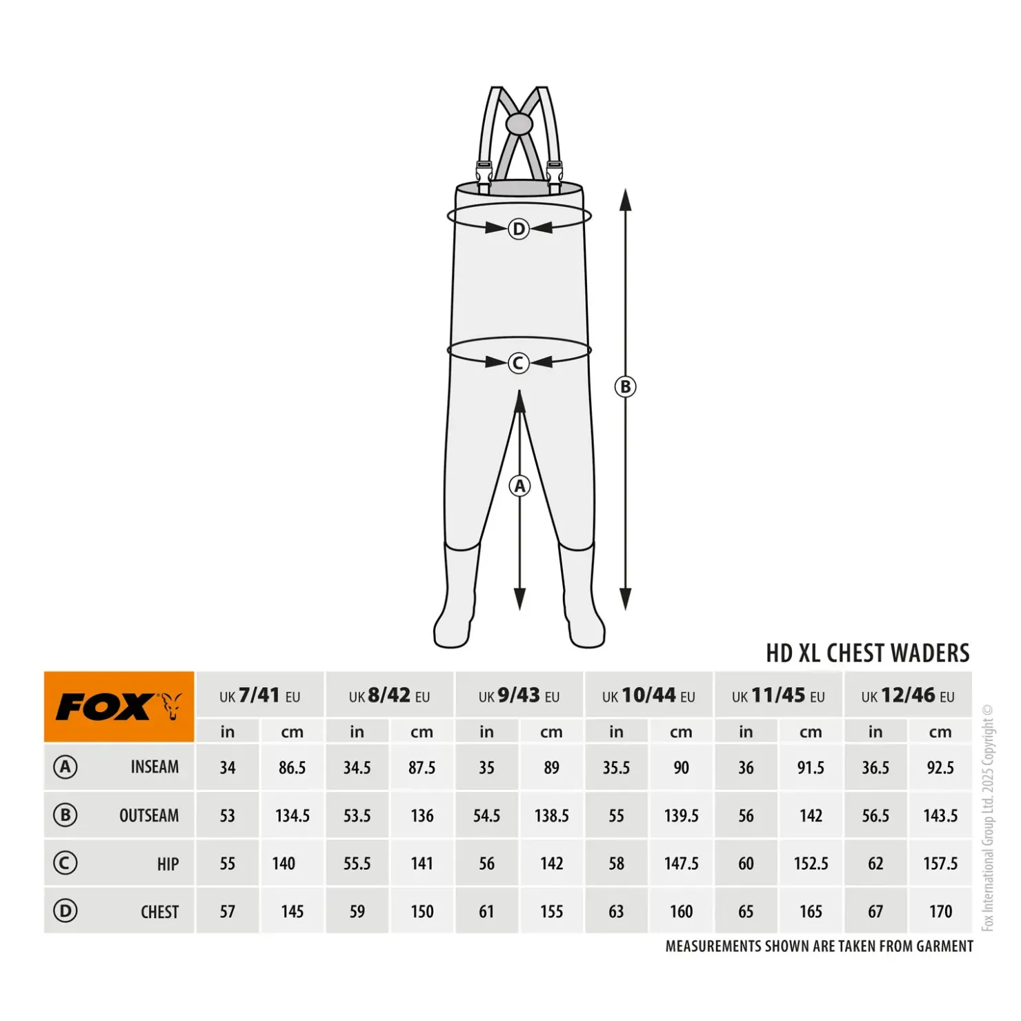 Fox Khaki HD XL Waders 9 / 43 Wathose| Watstiefel & Wathosen