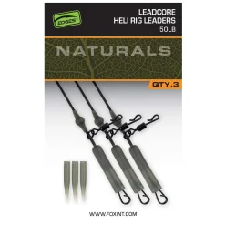 Fox Naturals Leadcore Heli Rig Leaders x 3 Karpfen-Zubehör| Karpfen Rig|Karpfen Rig Und Zubehör