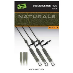 Fox Naturals Submerged Heli Rigs 40lb x 3 Karpfen-Zubehör| Karpfen Rig|Karpfen Rig Und Zubehör