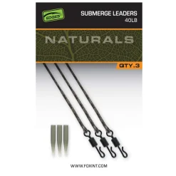 Fox Naturals Submerged Leaders 40lb x 3 Karpfen-Zubehör| Karpfen Rig|Karpfen Rig Und Zubehör