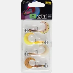 Fox Rage Micro Grub Tail 4cm Loaded UV Mixed Colour Pack X4 Gummifisch Set| Hechtköder|Hecht Gummifisch