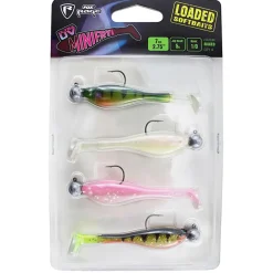 Fox Rage Mini Fry 7cm Loaded UV Mixed Colour Pack X4 Gummifisch Set| Hecht Gummifisch|Barsch Gummiköder