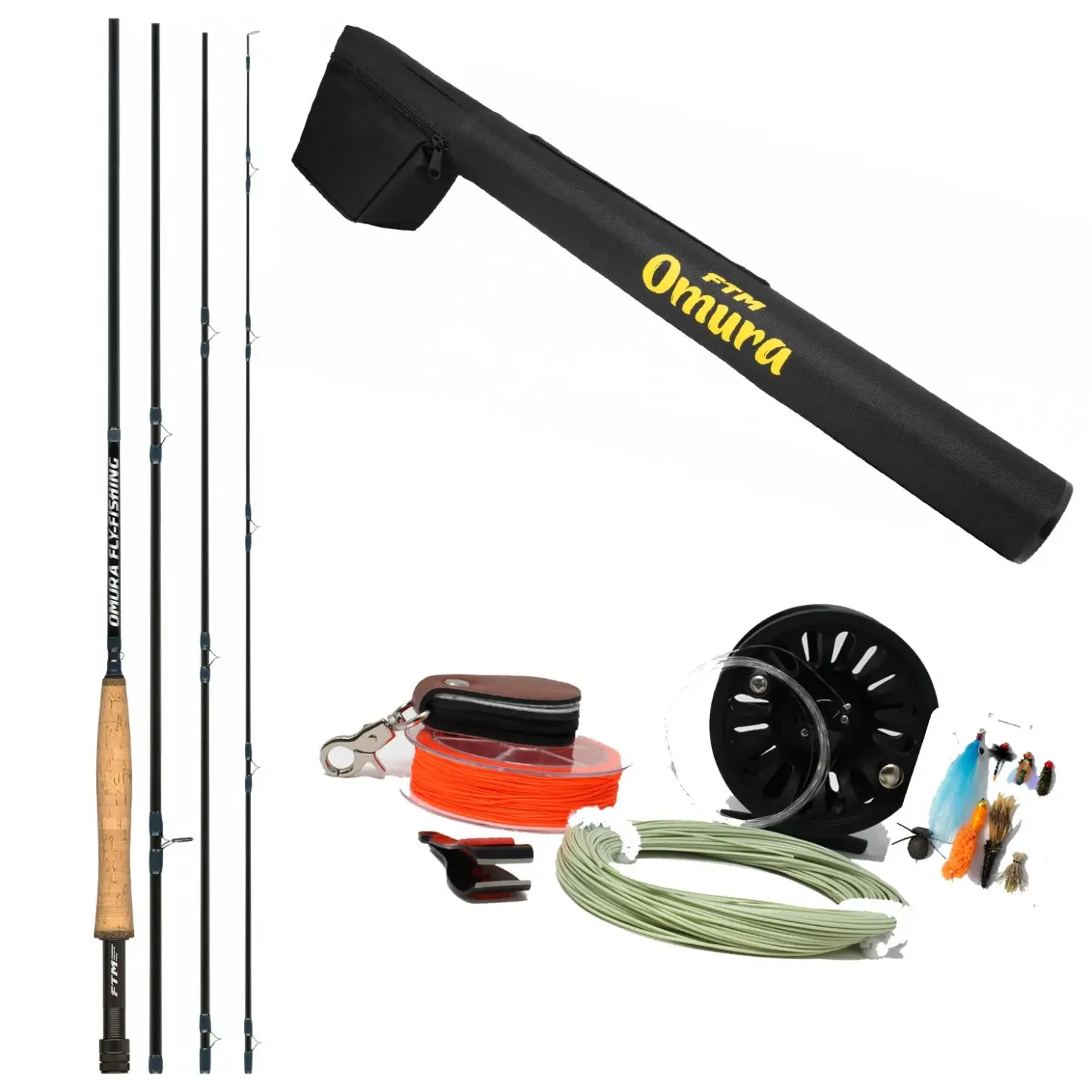 FTM Omura Fly-Fishing Set #5 9,05 ft (2,75 m) Fliegenfischer Komplettset| Rute & Rolle Forelle