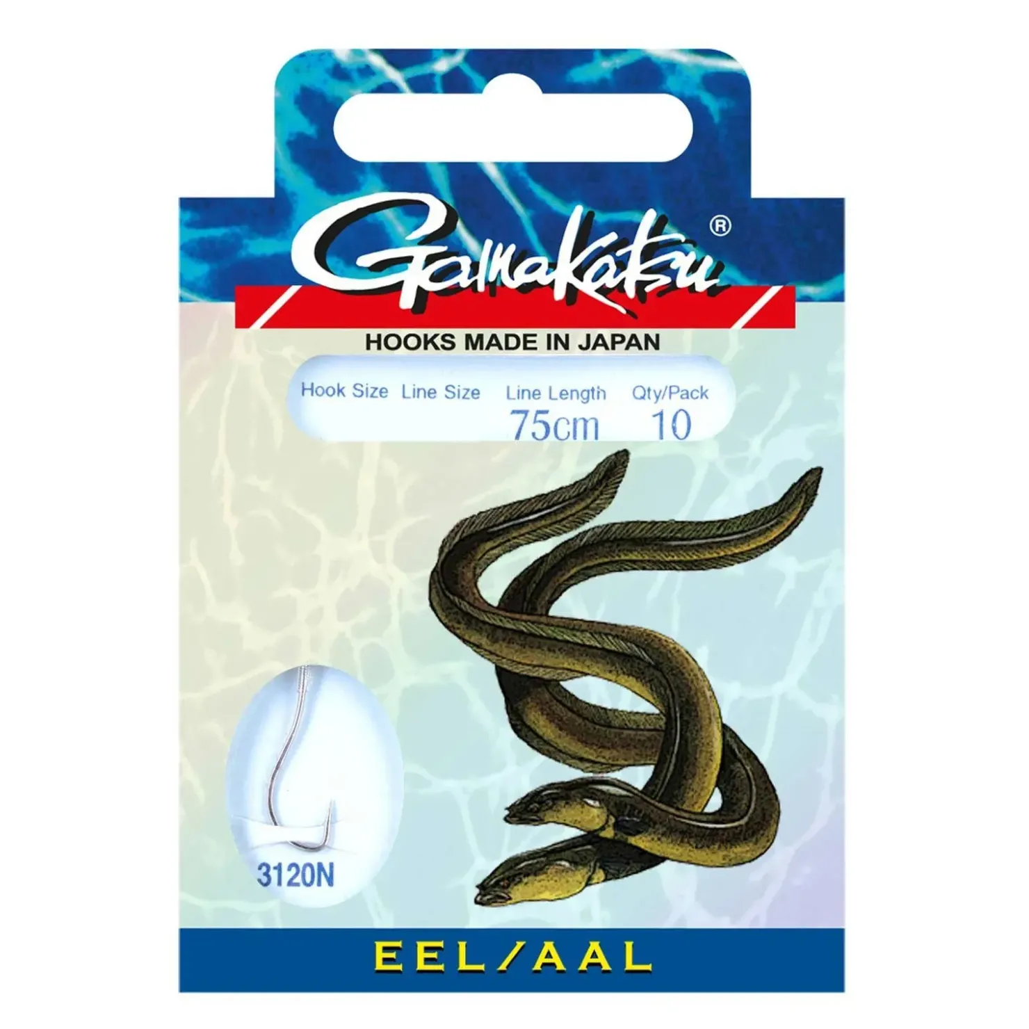 Gamakatsu Aal 75cm 3120N Gr.2 Vorfachhaken| Gebundene Angelhaken