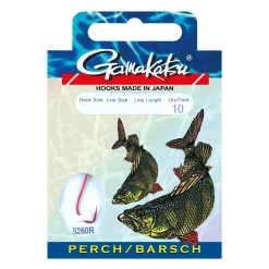 Gamakatsu Barsch 50cm 5260R Gr. 6 Vorfachhaken| Raubfischhaken|Raubfischhaken