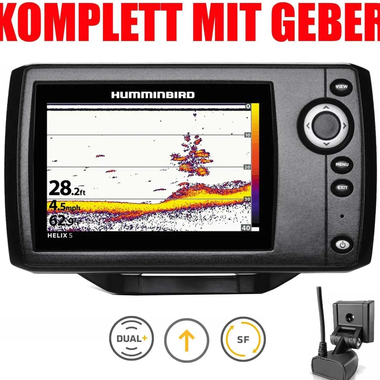 Humminbird Helix 5 Sonar Echolot G2 - Komplett mit Geber| Humminbird Helix 5 Sonar G2