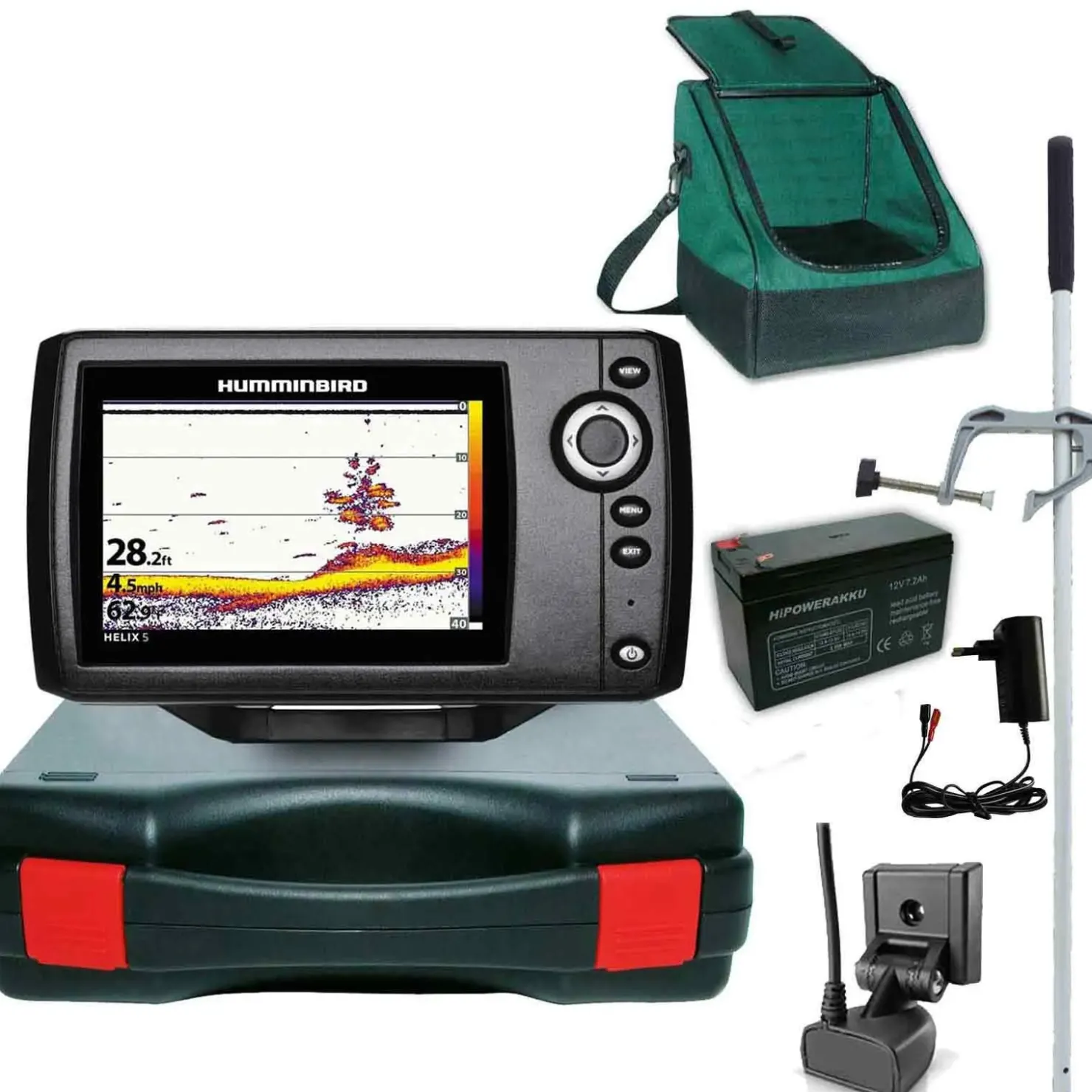 Humminbird Helix 5 Sonar Echolot G2 Portabel Master Edition Plus – Komplettsystem| Humminbird Helix 5 Sonar G2
