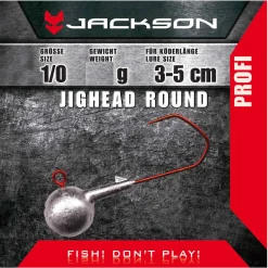 Jackson VMC Jighead Round 1/0 für Köderlänge 3-5 cm 17g Jigkopf Jighaken| Jigköpfe|Jighaken