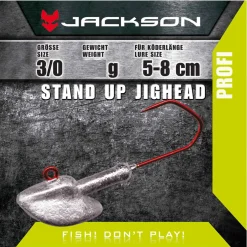 Jackson VMC Jighead Stand Up 3/0 für Köderlänge 5–8 cm 18g| Jigköpfe|Jighaken