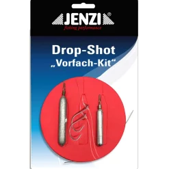 Jenzi Dropshot Rig Fix & Fertig Set| Set Drop Shot - Zubehör & Köder|Angelset Drop Shot - Zubehör & Köder