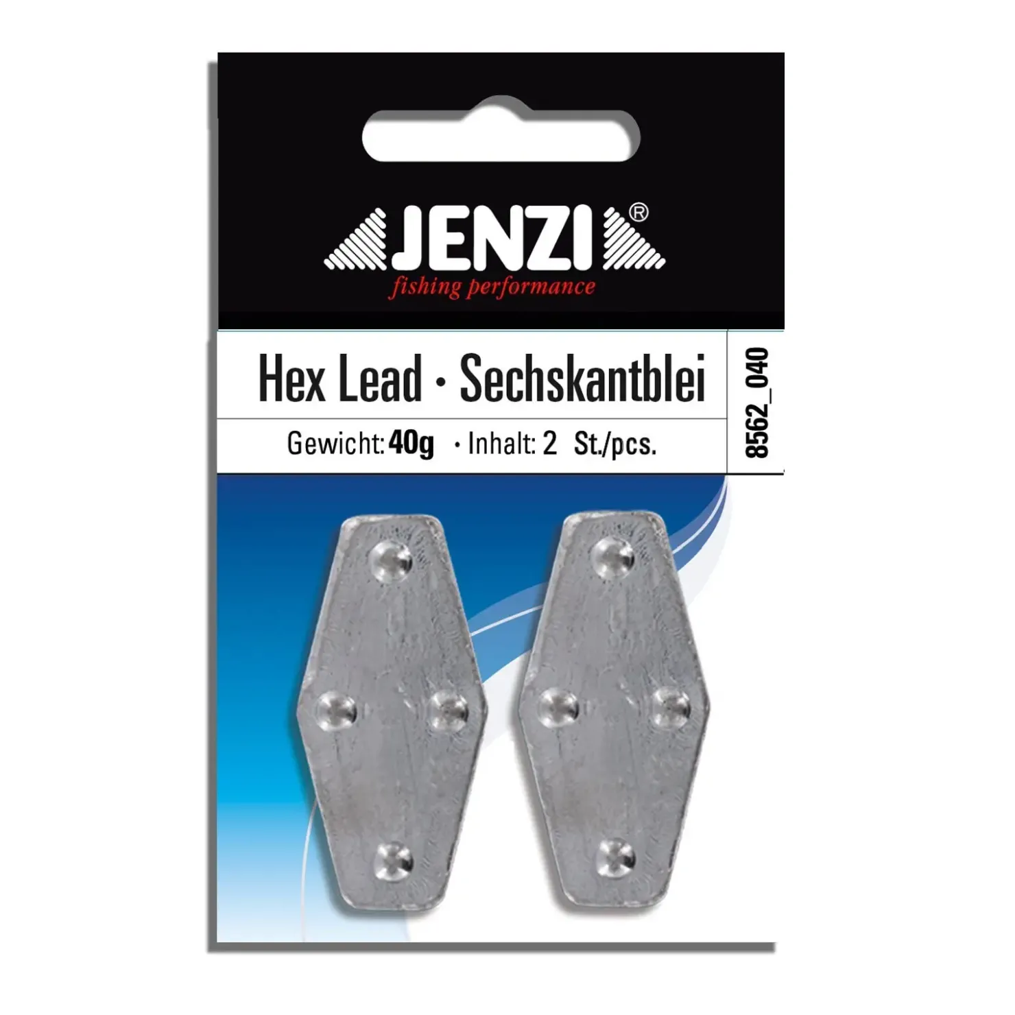Jenzi 40g 2Stk Sechskantblei| Grundbleie|Laufblei