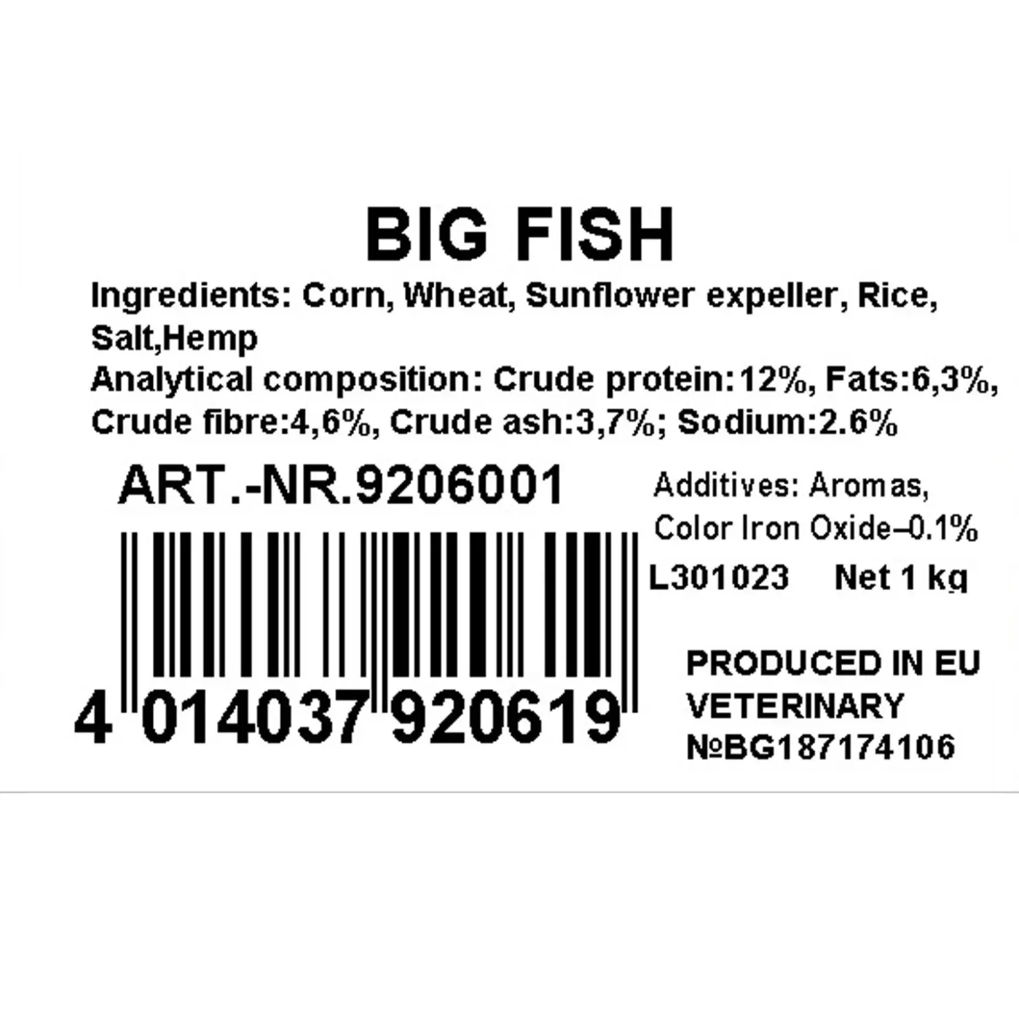 Jenzi Karpfen Spezial Karpfen Big-Fish 1kg| Futter Friedfisch