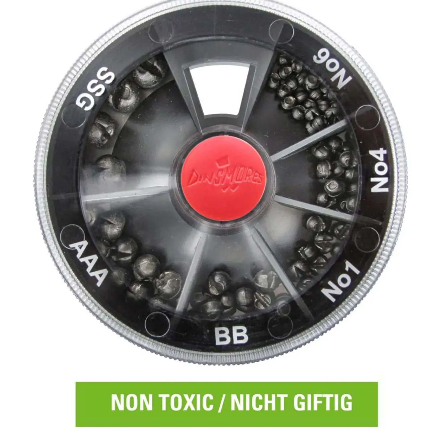Jenzi Non Toxic 6 Fächer Schrot Sortiment| Angelblei Sets|Klemmbleie