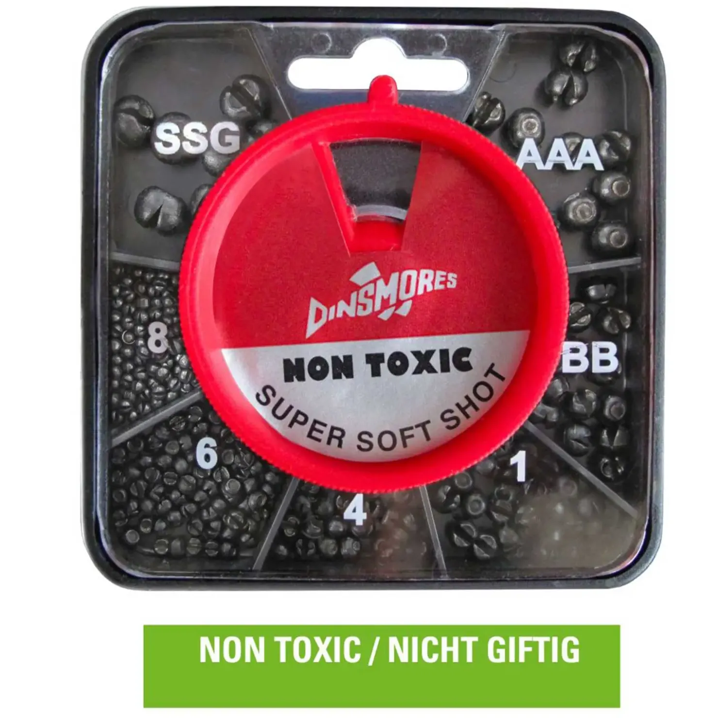 Jenzi Non Toxic 7 Fächer Schrot Sortiment| Angelblei Sets|Klemmbleie