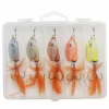 Kinetic F Angeln Spinner Angelköder Angelset - 5 Raubfischspinner 9g mit Box| Sets Spinnfischen|Spinner