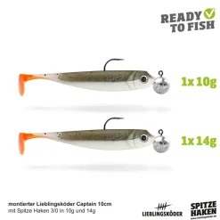 Lieblingsköder 10cm Actionpack Gummifisch montiert Set| Hechtköder|Hecht Gummifisch