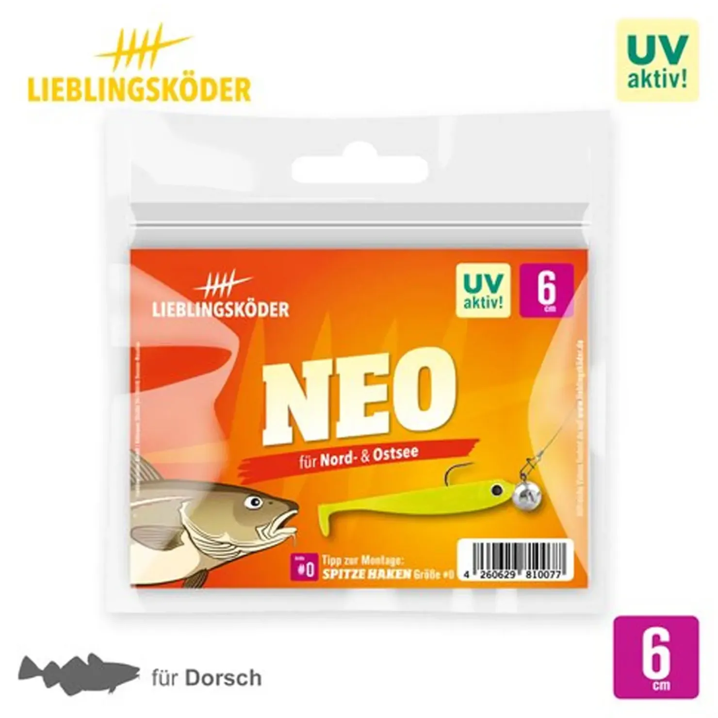 Lieblingsköder 6,0cm Gummifisch| Dorsch Gummifisch|Barschköder