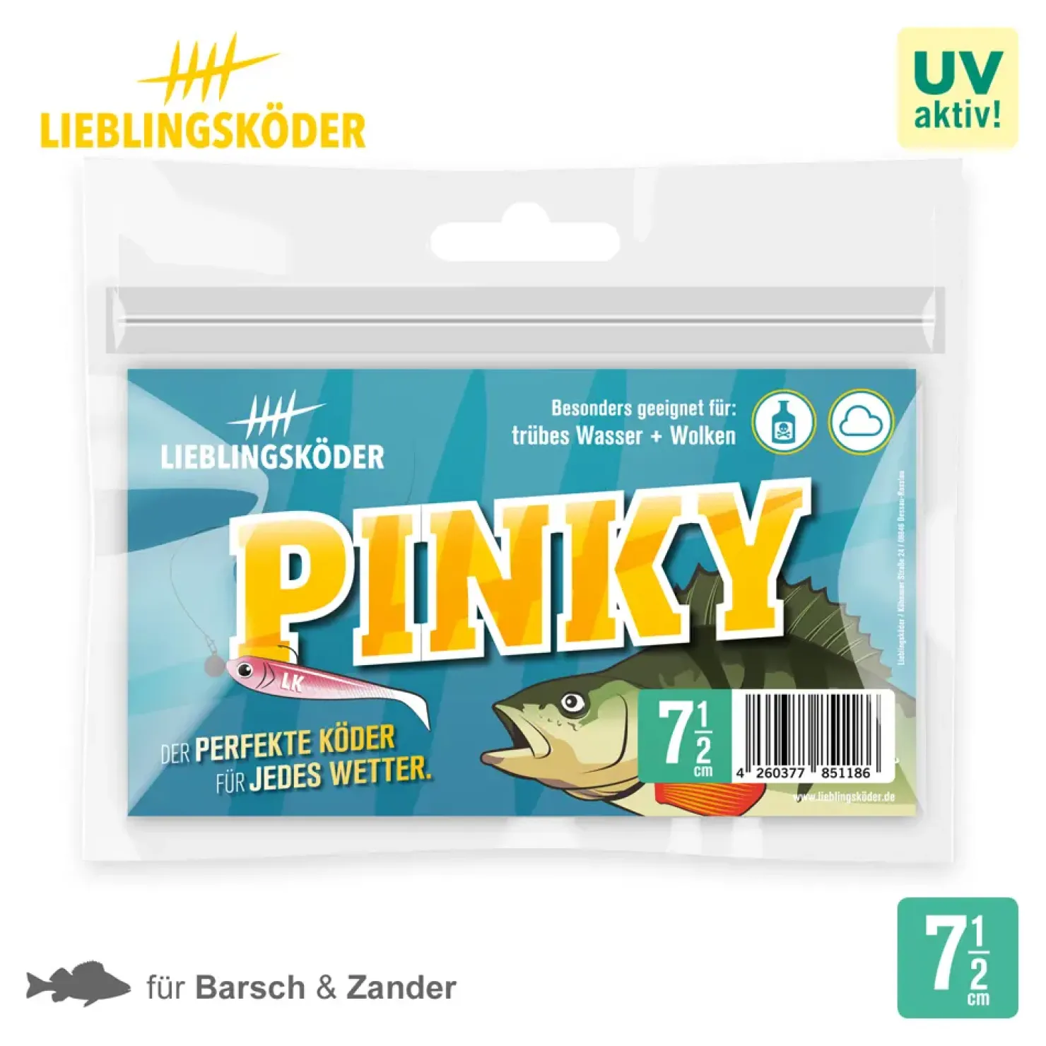 Lieblingsköder 7,5cm Gummifisch| Zanderköder|Zander Gummifisch