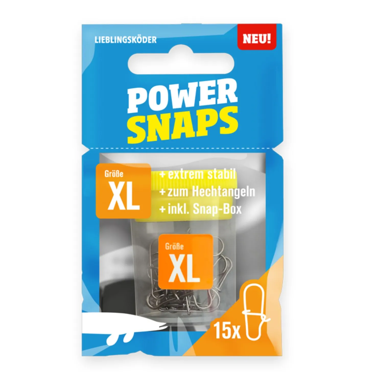 Lieblingsköder Power Snaps XL Wirbel| Wirbel & Karabiner Raubfischangeln|Wirbel & Karabiner