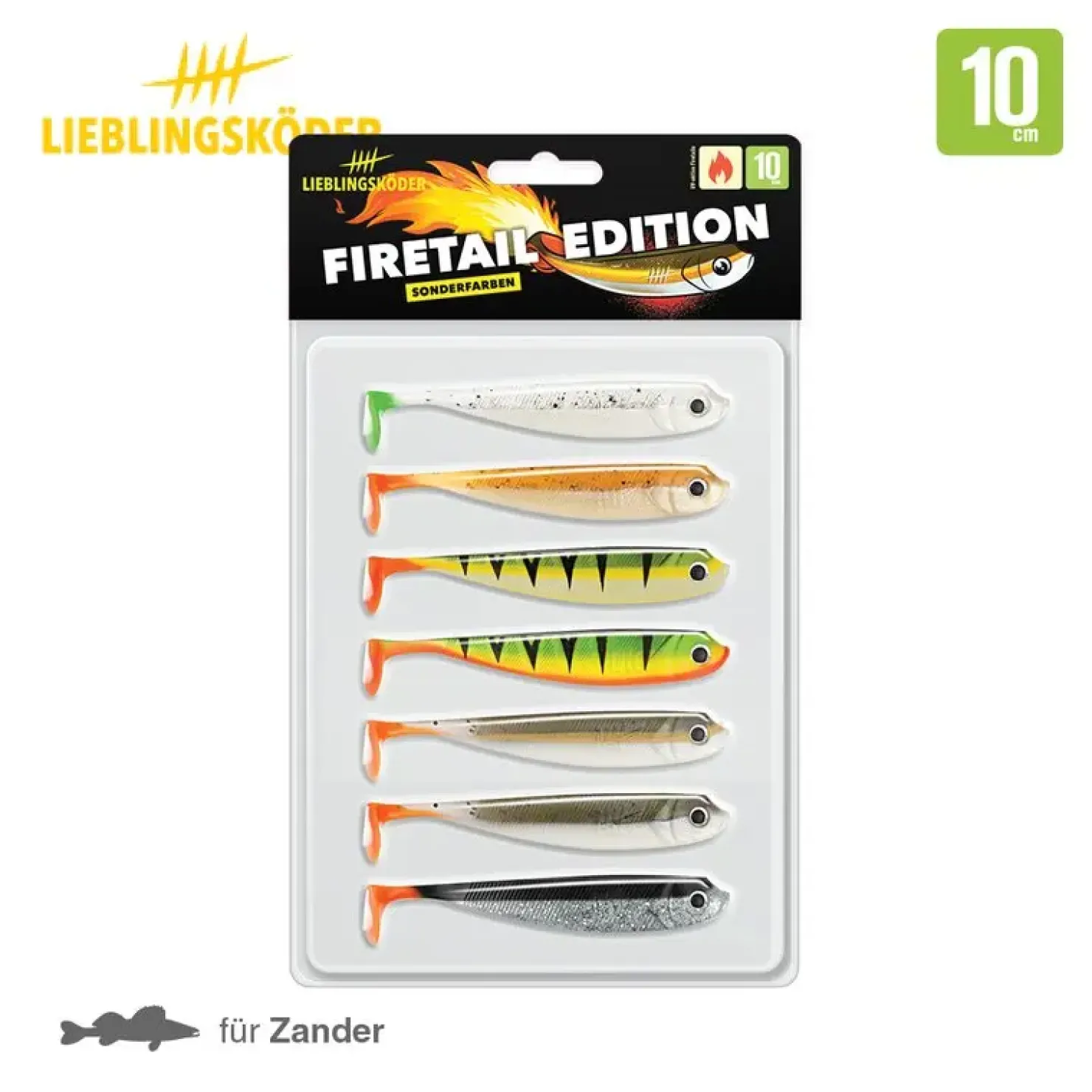 Lieblingsköder Sonderfarben Mixpaket 10cm Gummifisch Set| Hechtköder|Hecht Gummifisch