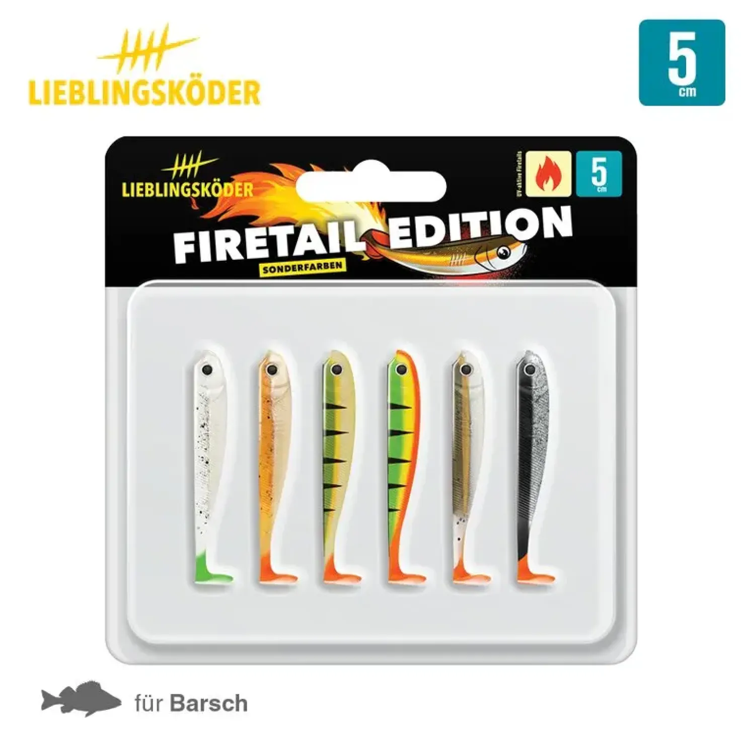 Lieblingsköder Sonderfarben Mixpaket 5cm Gummifisch Set| Barschköder|Barsch Gummiköder