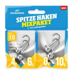 Lieblingsköder Spitze Haken 1/0 Mixpaket Jigheads| Jigköpfe|Jigköpfe & Stinger Meer
