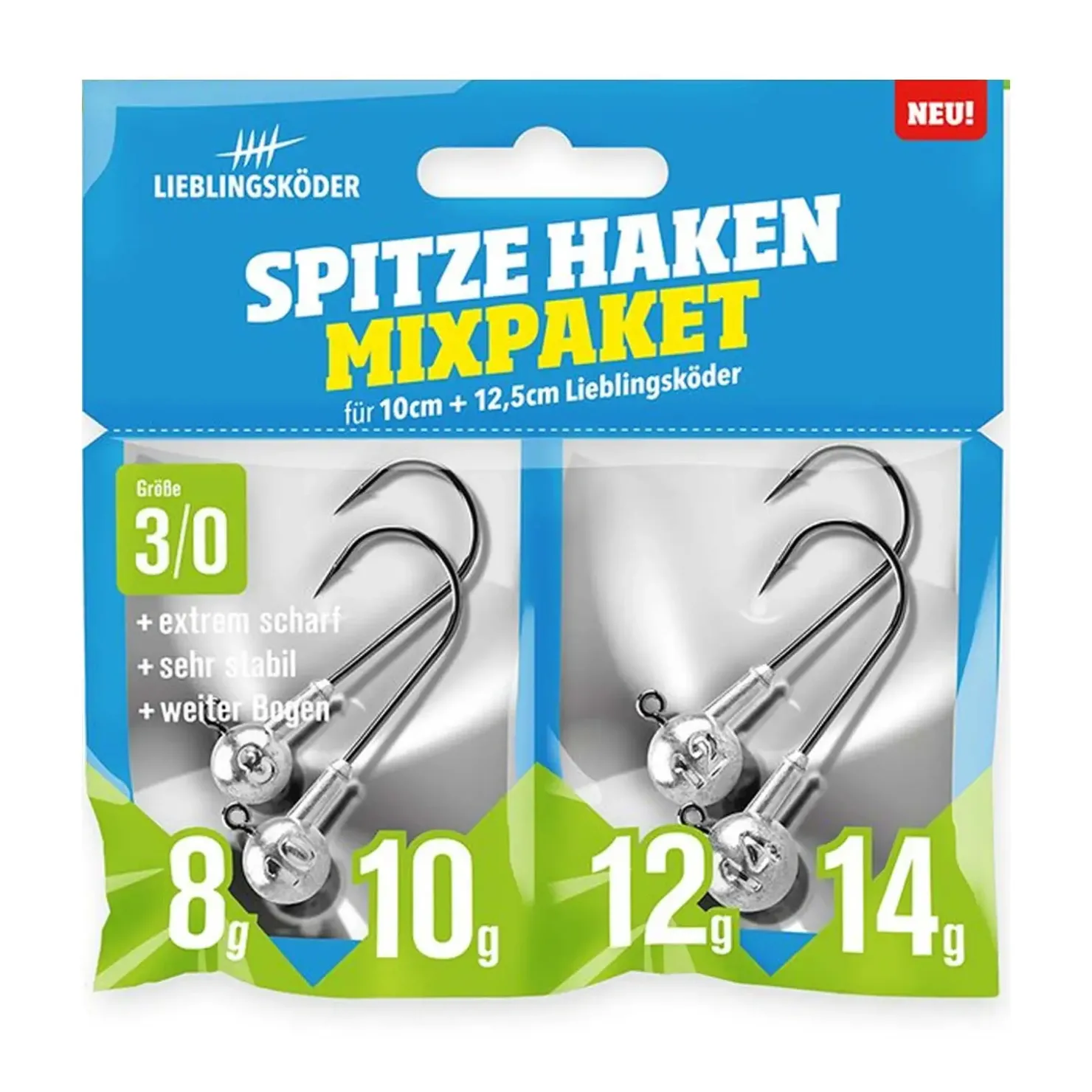 Lieblingsköder Spitze Haken 3/0 Mixpaket Jigheads| Jigköpfe & Stinger Meer|Jighaken
