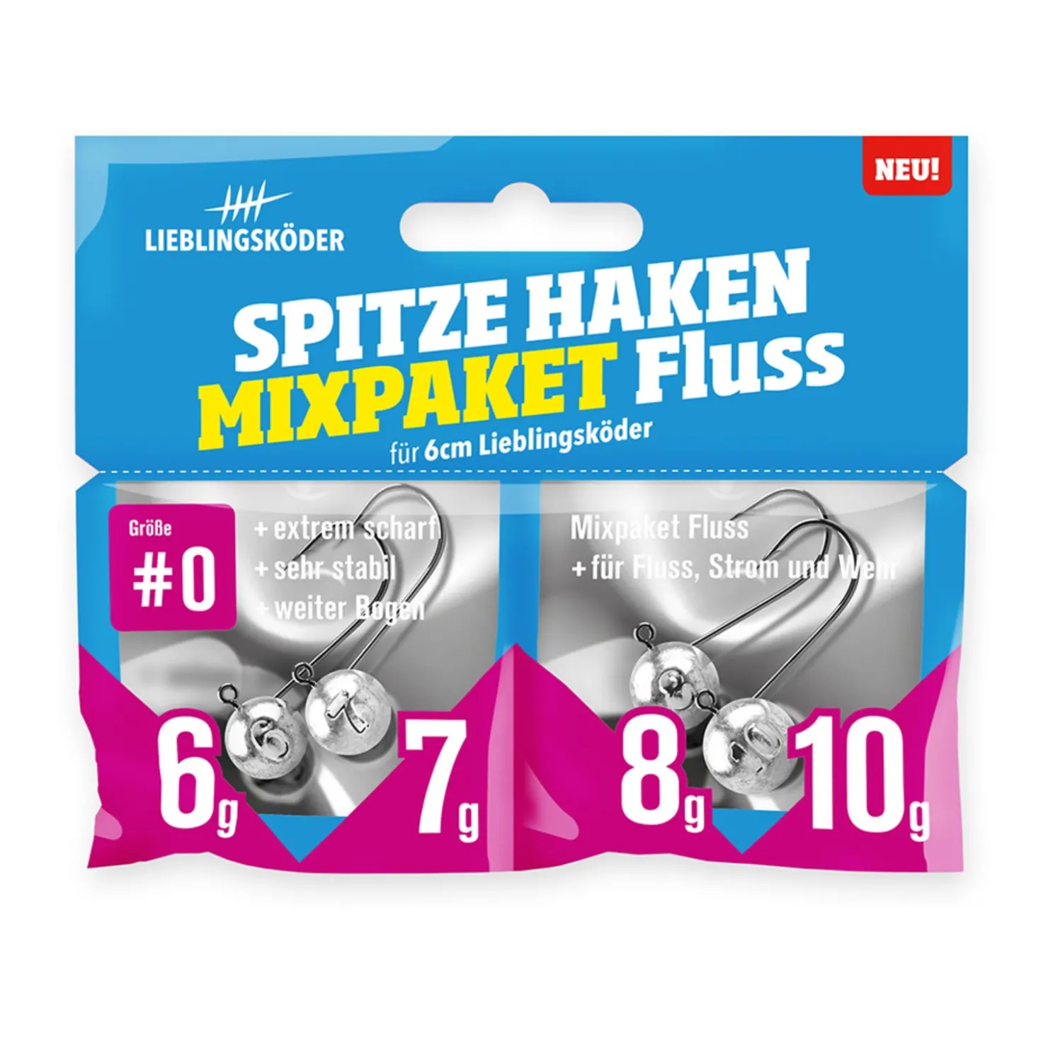 Lieblingsköder Spitze Haken #0 Mixpaket Fluss Jigheads| Jigköpfe|Jigköpfe & Stinger Meer