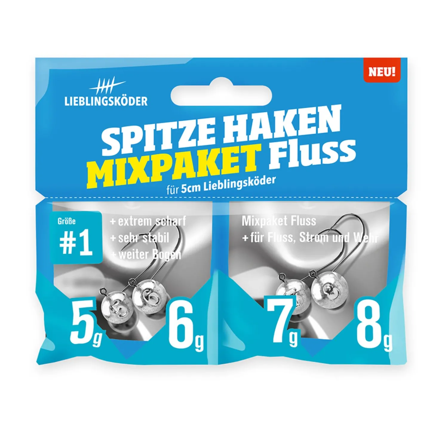 Lieblingsköder Spitze Haken #1 Mixpaket Fluss Jigheads| Jigköpfe|Jigköpfe & Stinger Meer