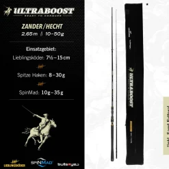 Lieblingsköder Ultraboost Zander Hecht 2,65m 10-50g Spinnrute By Bullseye| Hechtrute|Zanderrute