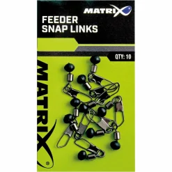 Fox Matrix Matrix Feeder Snap Links Size 12 10 Stück| Feederzubehör|Wirbel & Karabiner