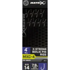Fox Matrix Matrix MXC-4 Size 14 Barbless / 0.20mm / 4" (10cm) / X-Strong Boilie Pin - 8pcs| Feederhaken|Friedfischhaken