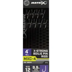 Fox Matrix Matrix MXC-4 Size 12 Barbless / 0.23mm / 4" (10cm) / X-Strong Boilie Pin - 8pcs| Feederhaken|Friedfischhaken