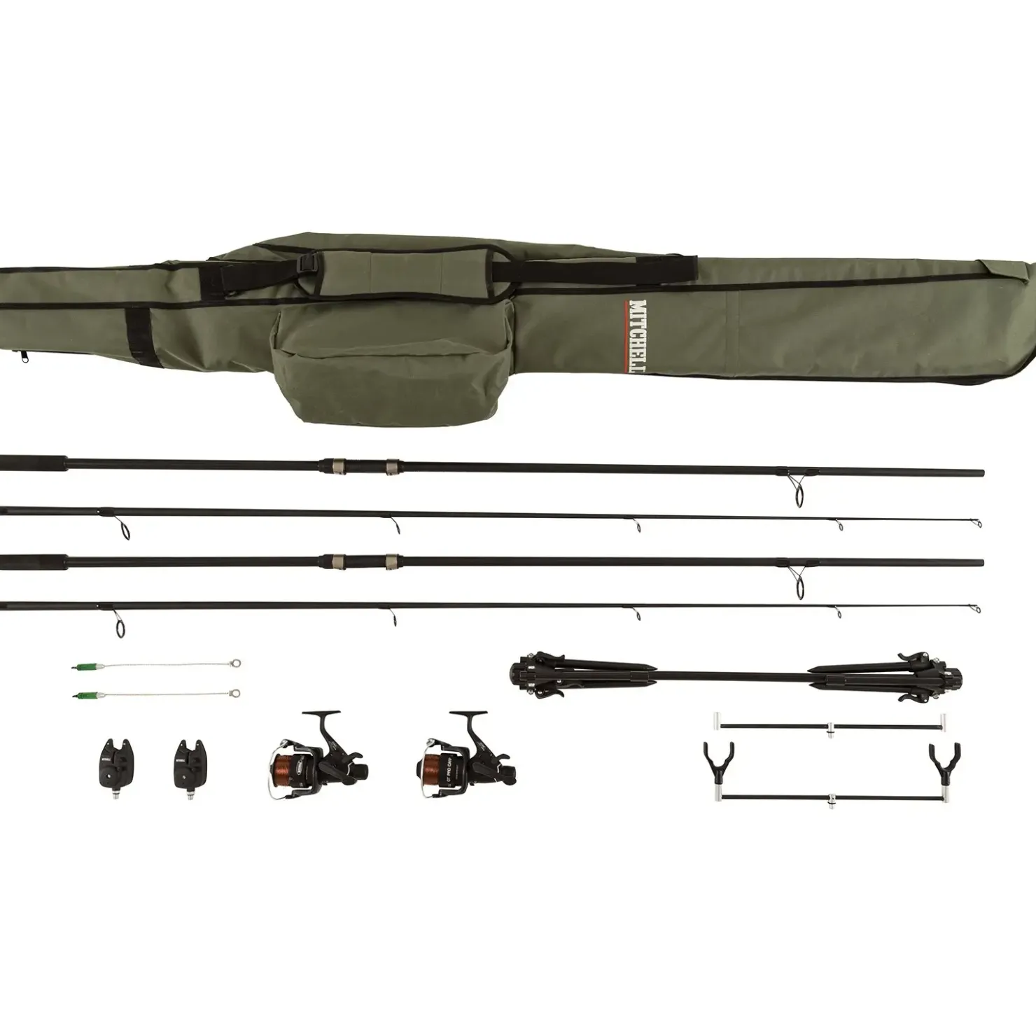 Mitchell GT Pro Carp Set 3,30m 2,5lbs Set 8-teilig Karpfen Combo| Karpfen Combos|Combos Karpfen