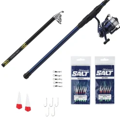 Mitchell Neuron Hering Combo 300-T 30-80g - 5000 komplett Angelset| Heringsangeln Zubehör|Angelcombo Meer