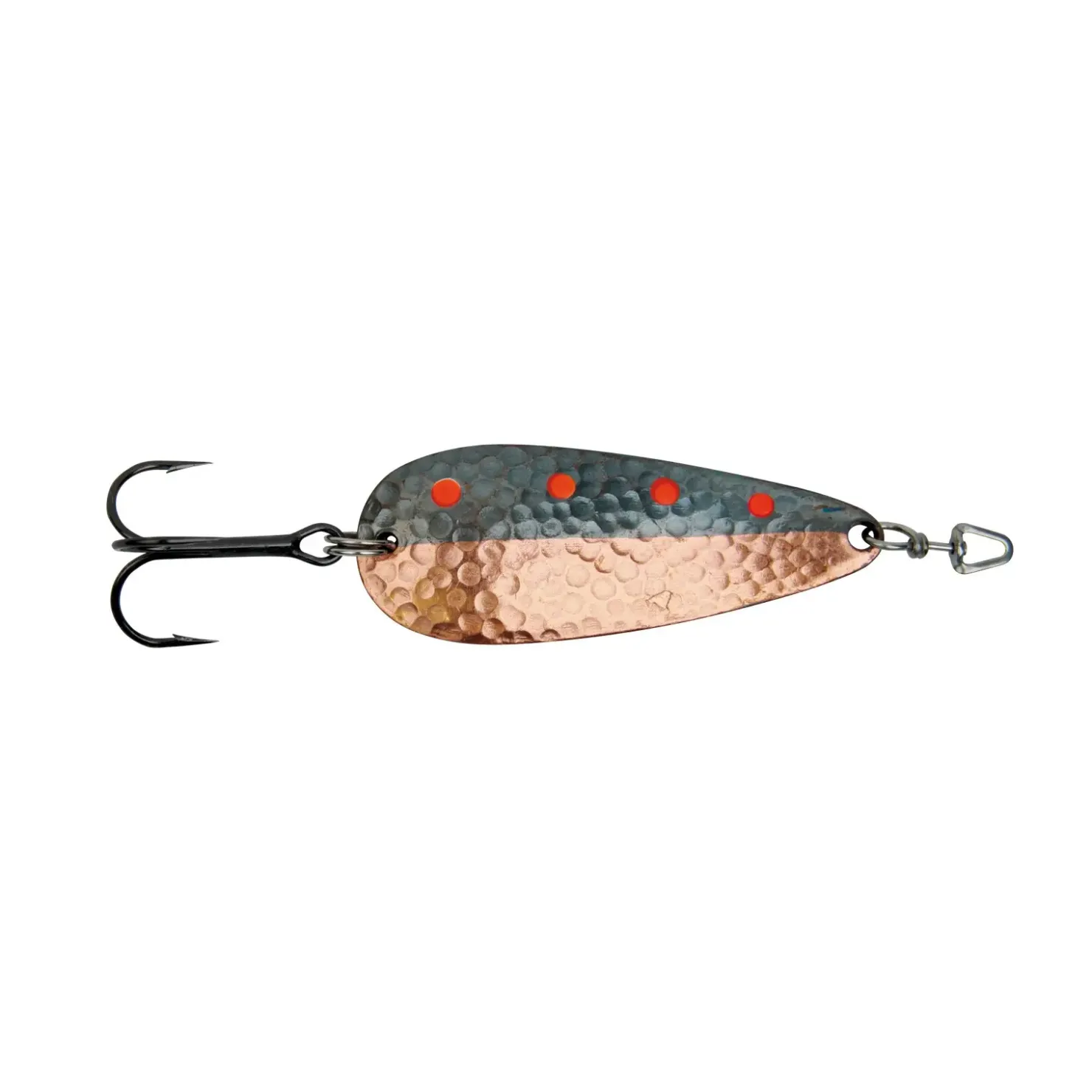 Mozzi Blinker Mozzi 6,0cm Kupfer patiniert, rote Punkte 19g Blinker| Blinker|Lachsblinker