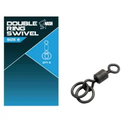 Kevin Nash Group PLC Nash Double Ring Swivel Wirbel Karpfenangeln Zubehör| Weiteres Karpfen Zubehör|Kugellagerwirbel