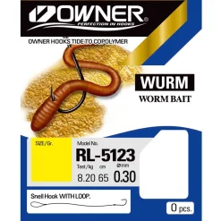 Owner Hooks Owner Wurmhaken gebundene Haken Gr.1| Forellen Angelhaken|Friedfischhaken