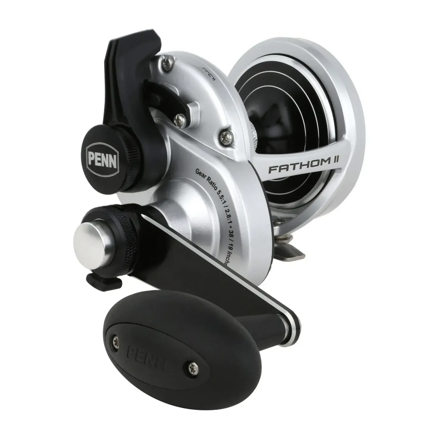 Penn Fathom II Lever Drag 2 Speed 15XN LD Multirolle| Heilbuttrollen|Dorschrollen