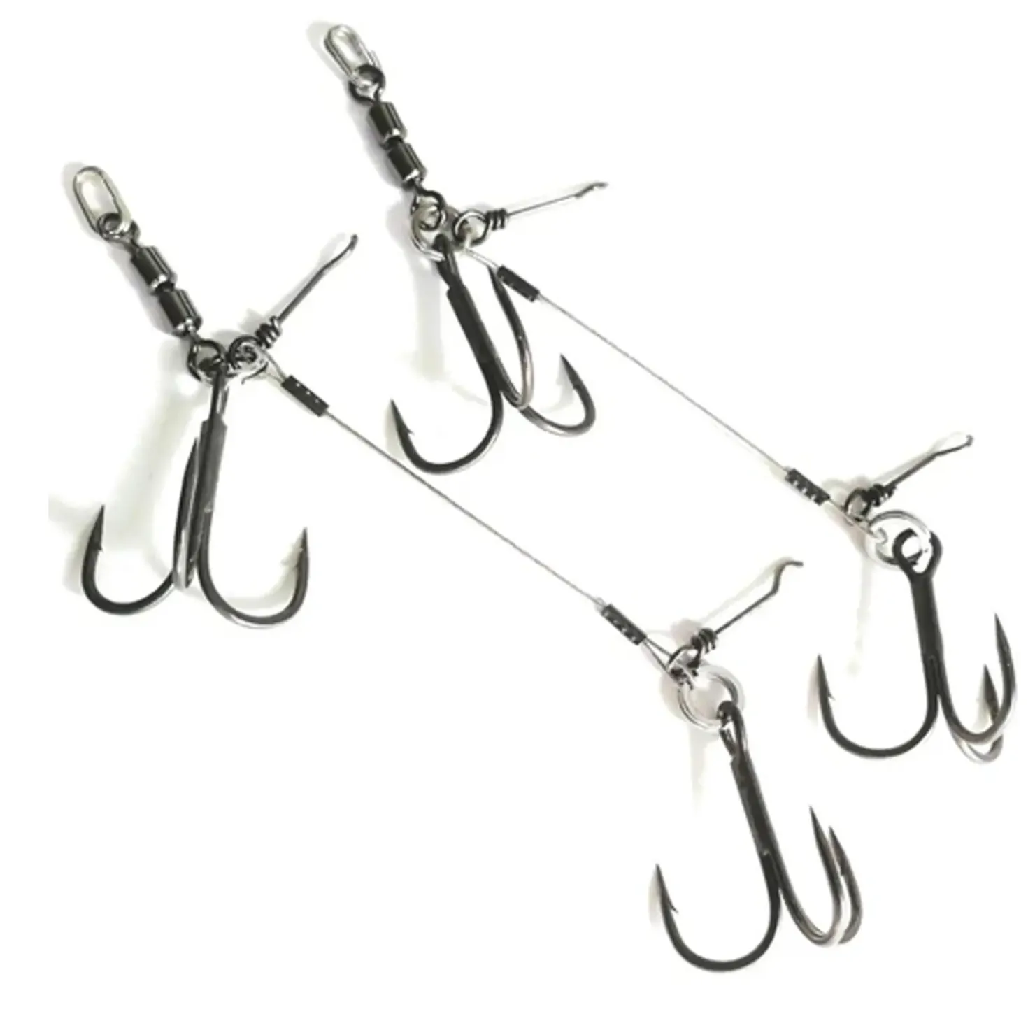 Pikecraft Fishing Pikecraft Double Swivel Stinger Rig XL BKK 2/0 2pcs| Stinger Kurzvorfach