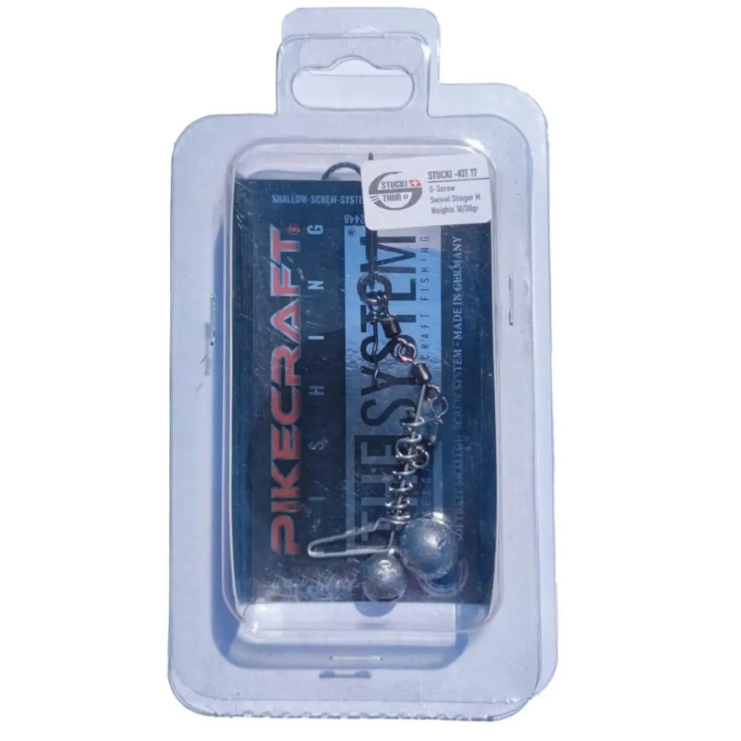 Pikecraft Fishing Pikecraft Stucki Kit RealRider 17cm S-Screw Swivel Stinger M 10/20g 1pcs Rig Zubehör| Jighaken|Raubfischhaken